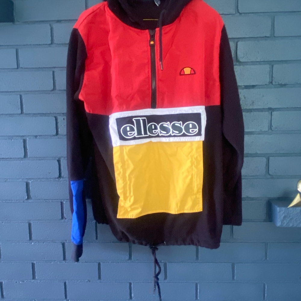 GUC Ellesse Multicolor Panel Hoodie Mens Large